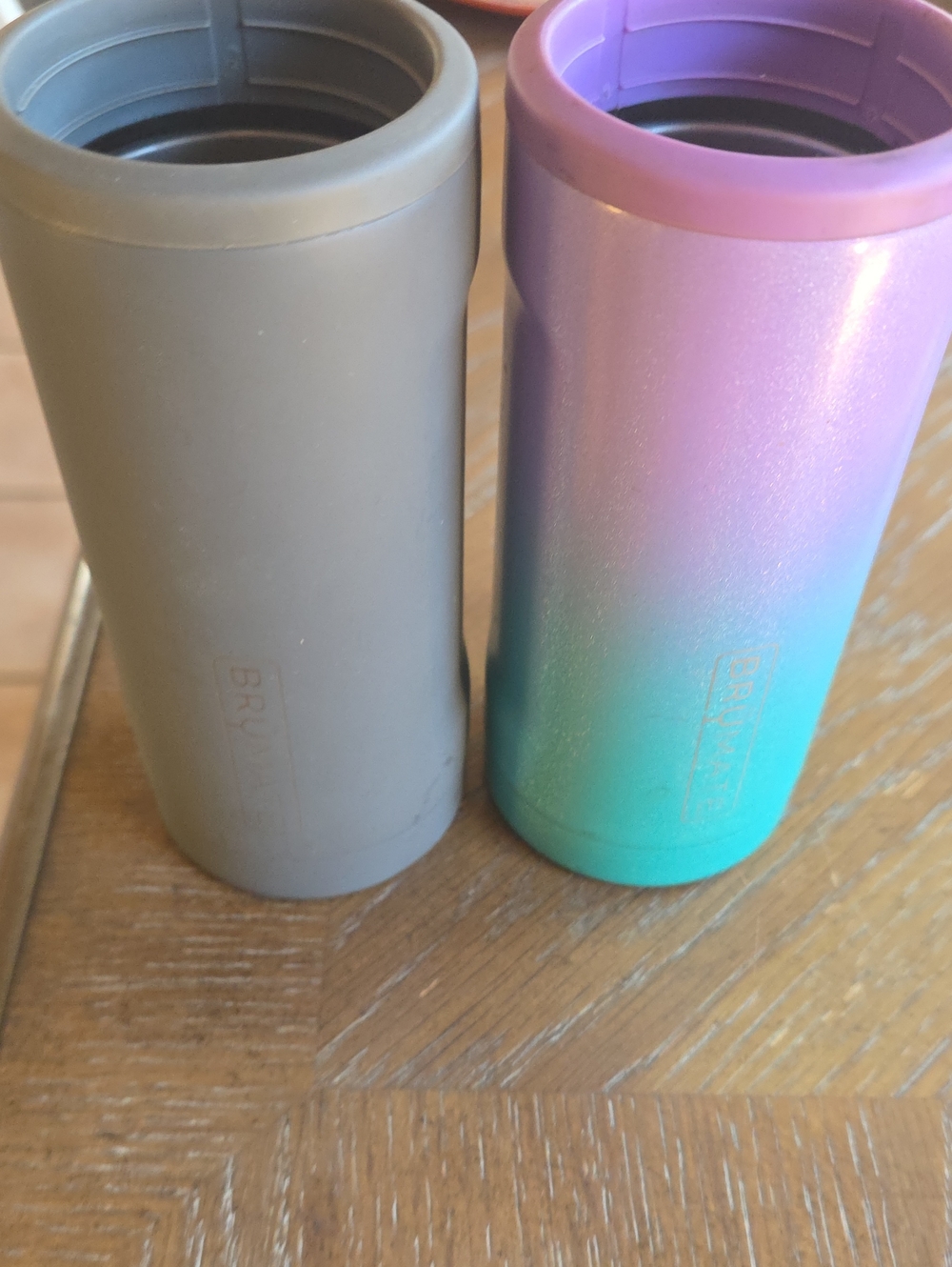 Insulated Tumbler Duo — Gray & Purple-Teal Ombre